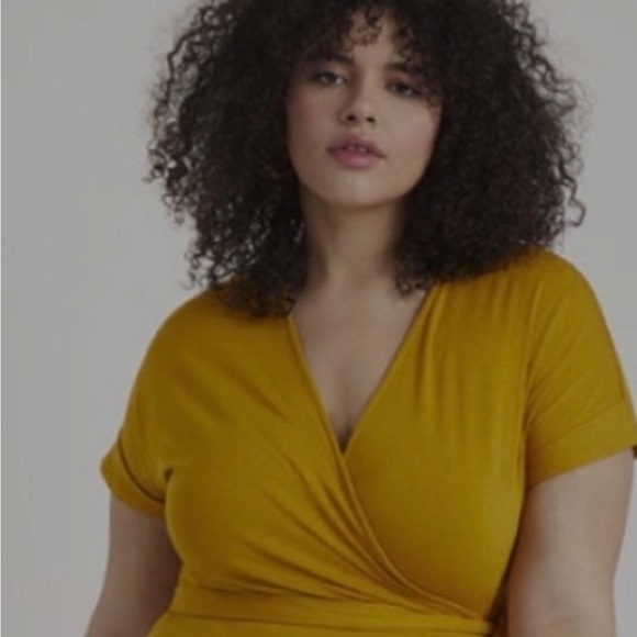 Eloquii
Yellow Wrap Dress - Picture 2 of 3